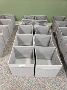 lot 252 image: Lot of 10 Ikea Fysse Collapisble Storage Bins