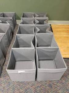 lot 253 image: Lot of 10 Ikea Fysse Collapisble Storage Bins