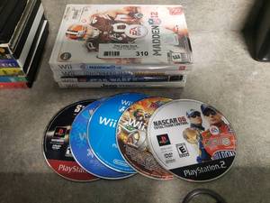 lot 310 image: Wii Console & Lot of Misc Video Games.  Wii & PlayStation 2