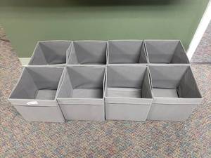lot 347 image: Lot of 8 Ikea Fysse Collapisble Storage Bins