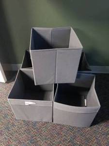 lot 348 image: Lot of 5 Ikea Fysse Collapisble Storage Bins