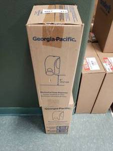 lot 413 image: Lot of 2 New Georgia-Pacific 53053 Black Mechanical Soap Dispensers