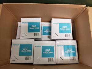 lot 462 image: Lot of 11 New Monogram Plastic Straws.  500 Per Box