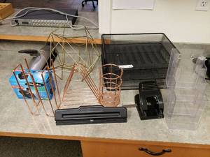 lot 480 image: Lot of Misc Office Supplies and Desk Organizers