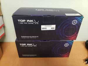 lot 486 image: Lot of 2 Top Ink Toner Cartridges
