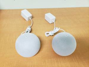 lot 514 image: Lot of 2 Amazon Echo Dots (5th Gen.) Model C4E8S3