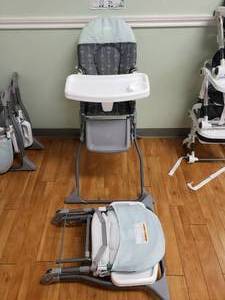 lot 150 image: Lot of 2 Cosco Kids Simple Fold Full Size High Chair w Adjustable Tray