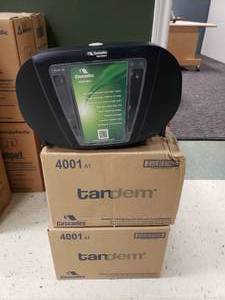 lot 399 image: Lot of 2 New Cascades Tandem X25 4001A High Capacity Bathroom Tissue Dispensers
