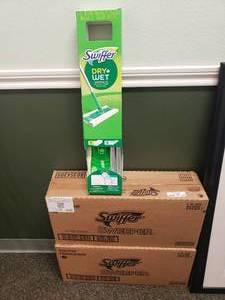 lot 130 image: Lot of 13 Swiffer Cleaning Kits.  Each Box Has 6 New Kits