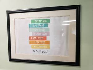 lot 532 image: Large Framed & Matted I Dream Big Print