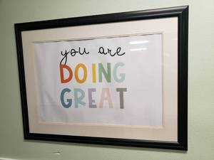 lot 533 image: Large Framed & Matted You Are Doing Great Print
