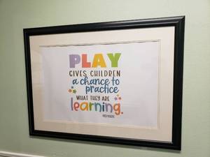 lot 539 image: Large Framed & Matted Play Gives Children A Chance Print