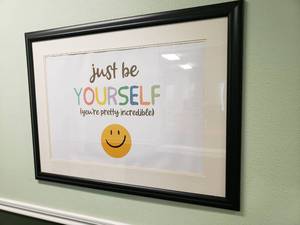lot 540 image: Large Framed & Matted Just Be Yourself Print