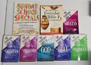lot 35 image: LOT OF CHRISTIAN  RELIGIOUS BOOKS, GUIDES AS SHOWN.