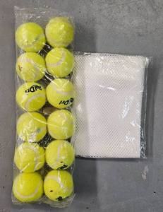 lot 66 image: LOT OF TENNIS BALLS AND BALL STORAGE MESH BAG AS SHOWN.