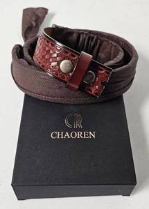 lot 76 image: CHAOREN LEATHER BELT WITHOUT BUCKLE IN BOX AS SHOWN.