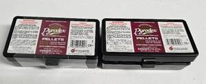 lot 58 image: HODGDON PYRODEX PELLETS FOR 50 CALIBER IN-LINES AS SHOWN.