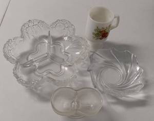 lot 88 image: GLASS VASES AND MORE AS SHOWN.