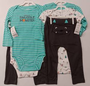 lot 118 image: (YOUR BID X 2) TWO BRAND NEW CARTERS 3-PIECE SETS WITH TAGS AS SHOWN.