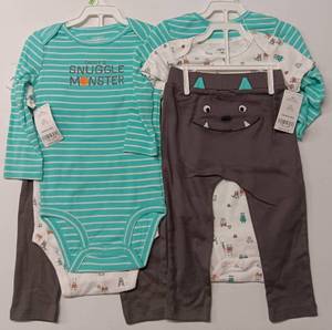 lot 119 image: (YOUR BID X 2) TWO BRAND NEW CARTERS 3-PIECE SETS WITH TAGS AS SHOWN.
