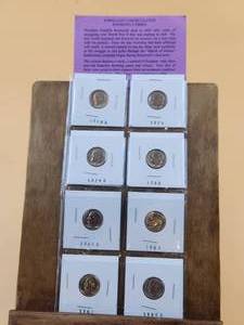 lot 79 image: Selection of 8 brilliant uncirculated Roosevelt dimes