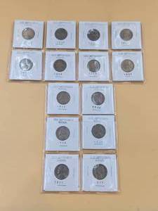 lot 84 image: Selection of Old Jefferson Nickels