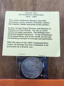 lot 154 image: 1965 commemorative crown celebrated Winston Churchill