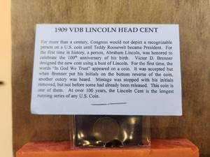 lot 184 image: 1909 VDB Lincoln Head Cent