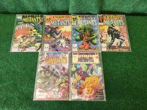 lot 91 image: Selection of The New Mutants comic books - #1 and 4, 70, 71, 73, 73 - Marvel Comics