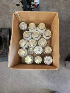 lot 288 image: Selection of jars with lids - contents were used in candle making