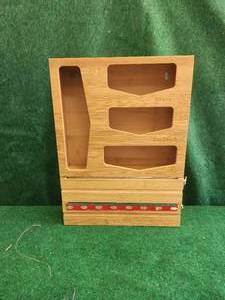 lot 192 image: Bamboo ziploc bag storage organizer