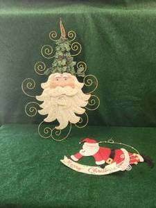 lot 249 image: Vintage metal Christmas decorations