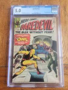 lot 36 image: Daredevil #3 CGC 5.0 (1964) Origin and 1st appearance of the Matador (Off-White)