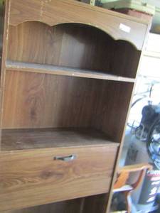 lot 31 image: book shelf with pull down door, 723012