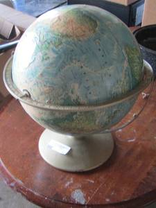 lot 44 image: World Globe 13 tall approx.