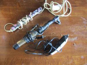 lot 46 image: Used hair clippers- straightener and curling iron
