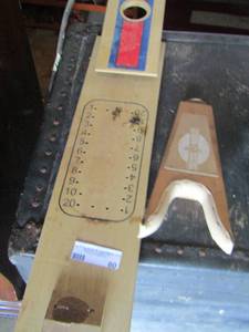lot 60 image: Boot Jack & Tabletop Corn Hole Game