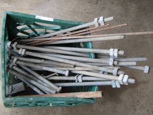 lot 77 image: Approx. 20 large tie down bolts