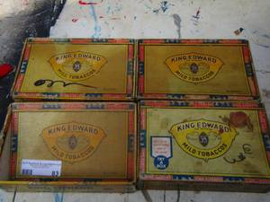 lot 83 image: 4 King Edward cigar boxes