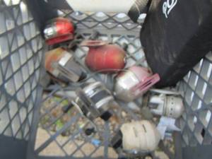 lot 105 image: fishing reels - used bbq utensil lot