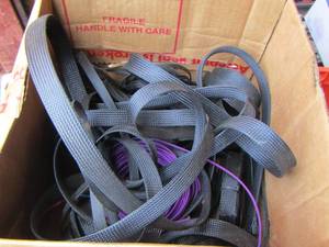 lot 203 image: black FLAT nylon STRAPING  &  WEEDEATER LINE