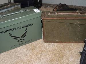 lot 144 image: 2 ammo boxes