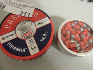 lot 211 image: Crossman -Piranita 22cal pellets, l22167 pellets 22 cal