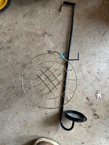 lot 298 image: wire basket, over the door candle holder
