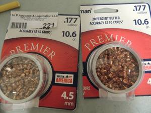 lot 221 image: Crossman- premier 0.177 pellets 10.6qr qty 2