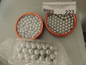 lot 223 image: round silver AIRGUN PELLETBB  2 SIZES