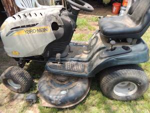 lot 9 image: Yardman riding mower 46 deck, kohler 22hp  no battery