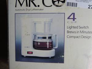 lot 278 image: 4 cup mar coffee maker