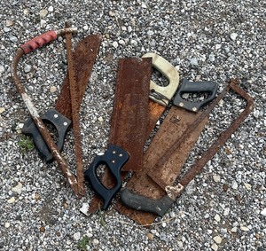 lot 309 image: BOW SAW, HACK SAW, HAND SAWS