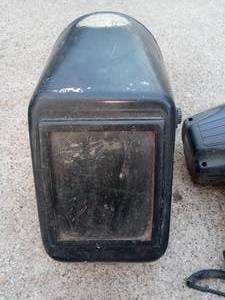 lot 34 image: Lot of Construction Gear - Welders Mask, Respirator, and Black and Decker Industrial Light